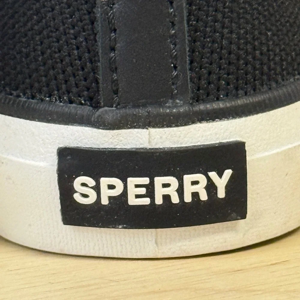 Sperry Crest Vibe Knit Black Sneakers Womens 8.5 Low Top Casual Shoes 109155